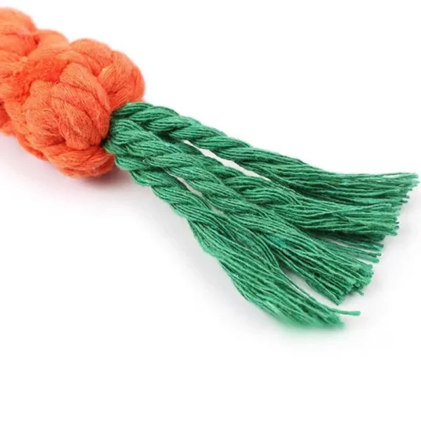 1pc Pet Dog Toys Carrot Bite Resistant Dog Chew Toys for Small Dogs Puppy Molar Cleaning Teeth Cotton Rope Toy Dogs Accessories - Image 4