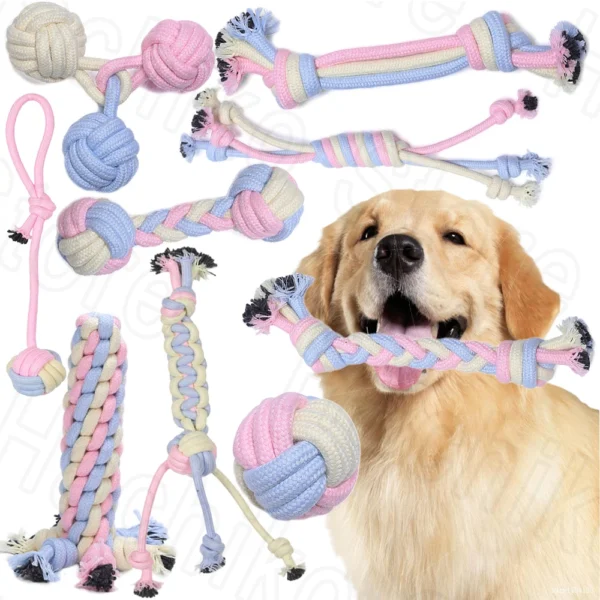 Rope toys for smaller dogs (great for chewing or a light version of tug of war)! - Image 2
