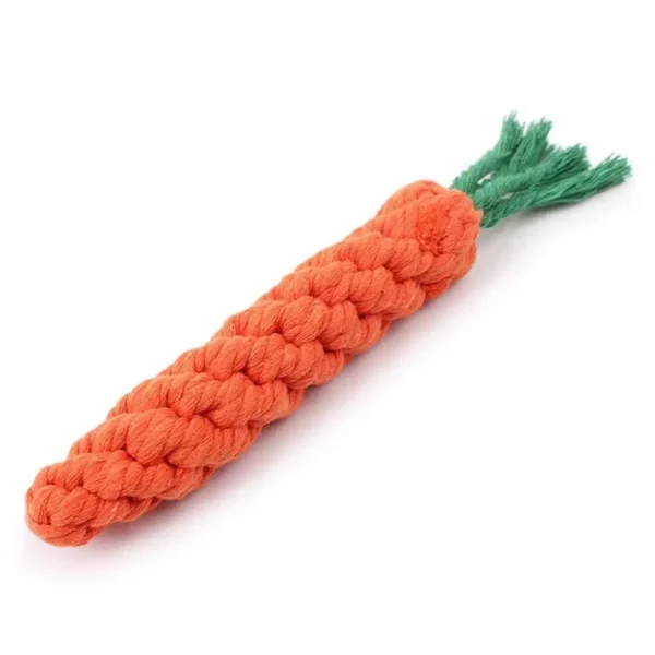1pc Pet Dog Toys Carrot Bite Resistant Dog Chew Toys for Small Dogs Puppy Molar Cleaning Teeth Cotton Rope Toy Dogs Accessories - Image 3